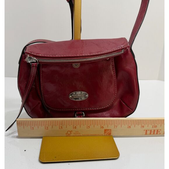 B2-45 Nine West Red Faux Leather Bag - Picture 3 of 8